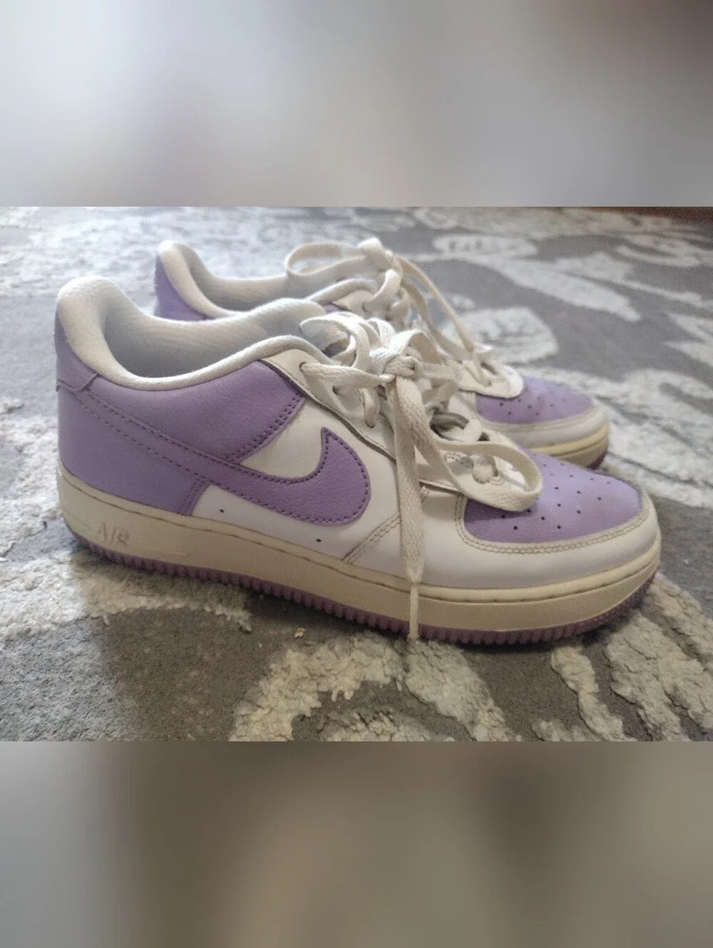 Nike Air Force 1 Lavender And White Sneaker